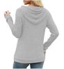 2025 Autumn/Winter Women's Solid Color Ribbed Knit Hoodie Sweater