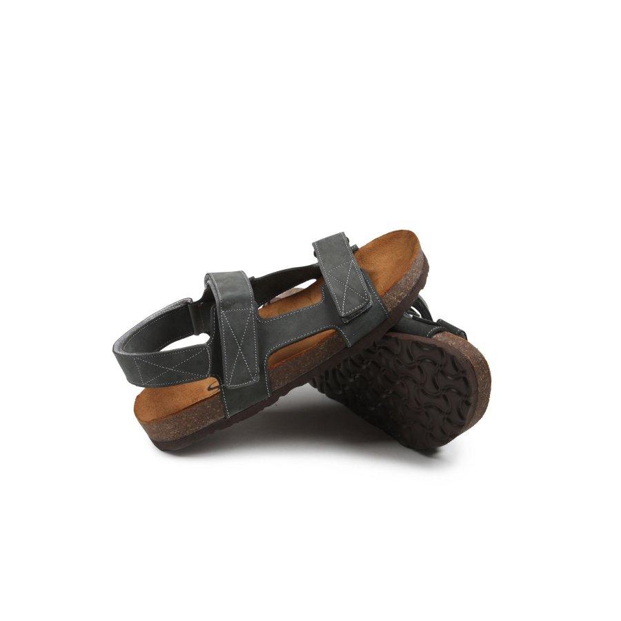 

Жіночі анатомічні зручні повсякденні босоніжки з натуральної шкіри 36 темно-сірий