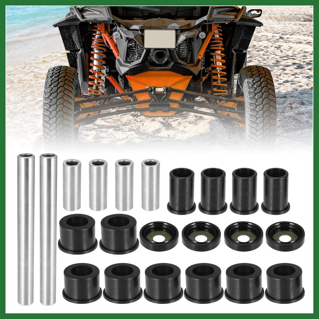 Motoforti Front Upper and Lower Control Arm Bushings Kit Suspension for Honda 500 Foreman Rubicon TRX500 FA TRX500 FGA TRX500 FPA 4x4 2001-2017