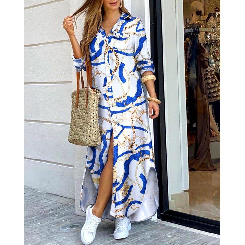 IHUASU Extra Long and Fat MM Loose Pocket Dress