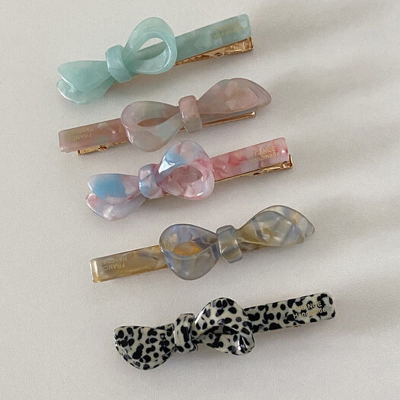 

mosxe Ribbon clip pin (5color) sesame