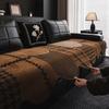 New Four-Season Universal High-End Special-Shaped Sofa Seat Cushion Cover Cloth Straight Row Leather Sofa Cushion One Piece Non-Slip