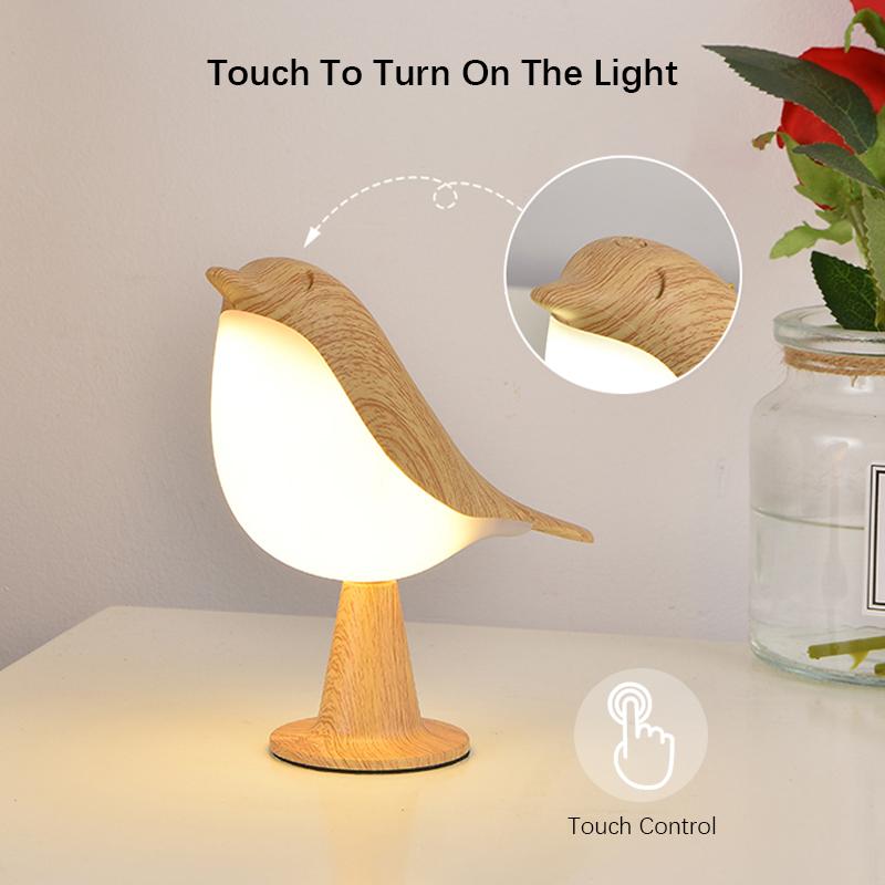 LED Magpie Night Light: Touch Control, Hanging Design, Table Lamp, Portable. Suitable for Bedrooms, Living Rooms, Weddings.