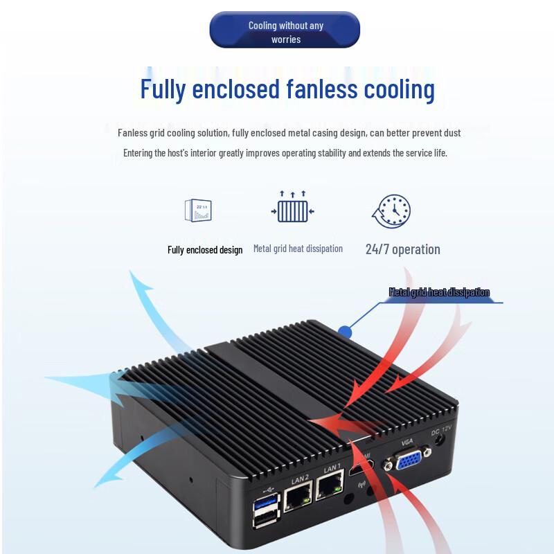 Mini PC Industrial y de Negocios sin Ventilador INCEER (Versión CN)