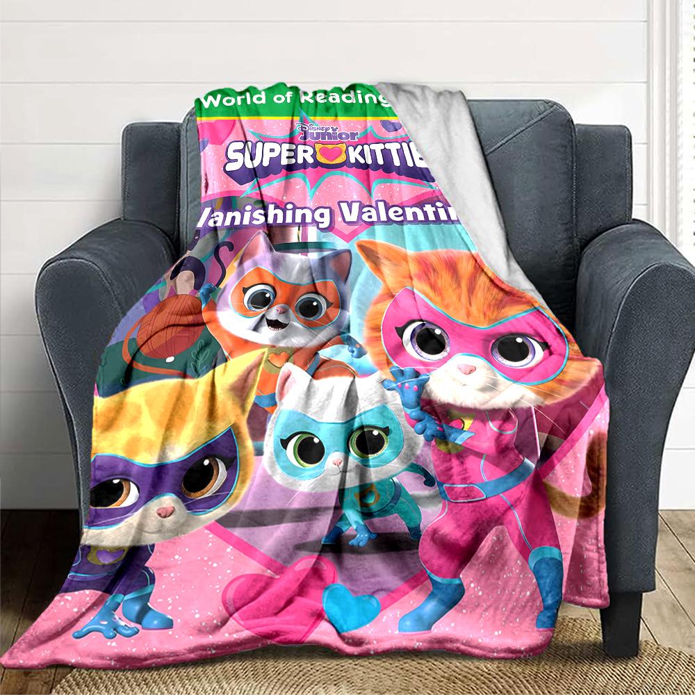 1Pc Cat Adventure Blanket For Couch Bed Plush Cozy Fuzzy Blanket Super Soft Warm Blankets For Fall And Winter 0918266