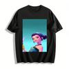 Chinese Style Mulan Cartoon Print T-Shirt Loose Casual Unisex Daily Wear Top Pure Cotton T-shirt