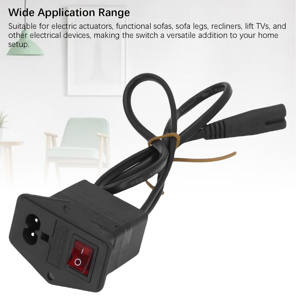 Electric Sofa Power Switch Red One Key High Sensitivity Electric Recliner Power Control Switch for Electrical Furniture