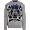 VERSACE Sweatshirts Men's Gray Crew Neck Moderate 1006101-1A04196-1E100