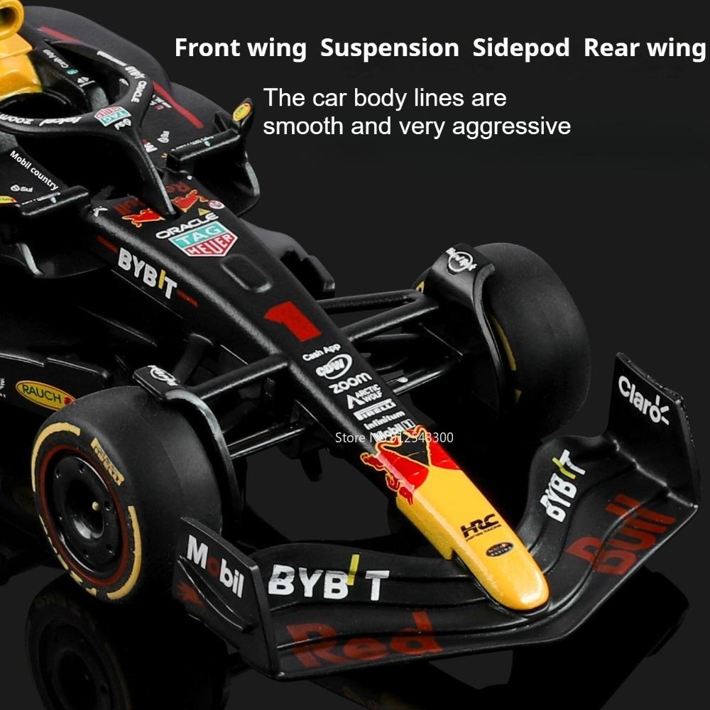 1:43 Scale Oracle Red Bull Verstappen Racing RB19 Car Model Toy Alloy Diecast Racing Cars Models Kids Collectible Ornaments