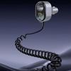 120W Intelligent Car Charger PD65w Fast Charging Adapter with Voltages Display USB A USB C Port Safety Protections