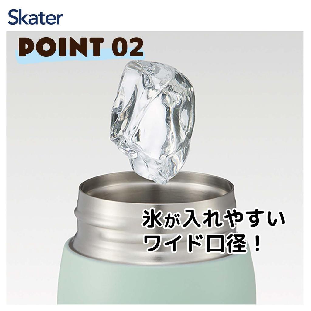 Skater Straw Mug Insulated Stainless Steel Water Bottle, 480ml, Bottle, Snoopy, One-Touch Open, STOT5ST-A