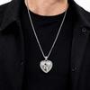 Custom Picture Necklace for Men Women,Hiphop Crystal Zircon Heart Shape Pendant Neckalce,Commemorative Jewelry Gift