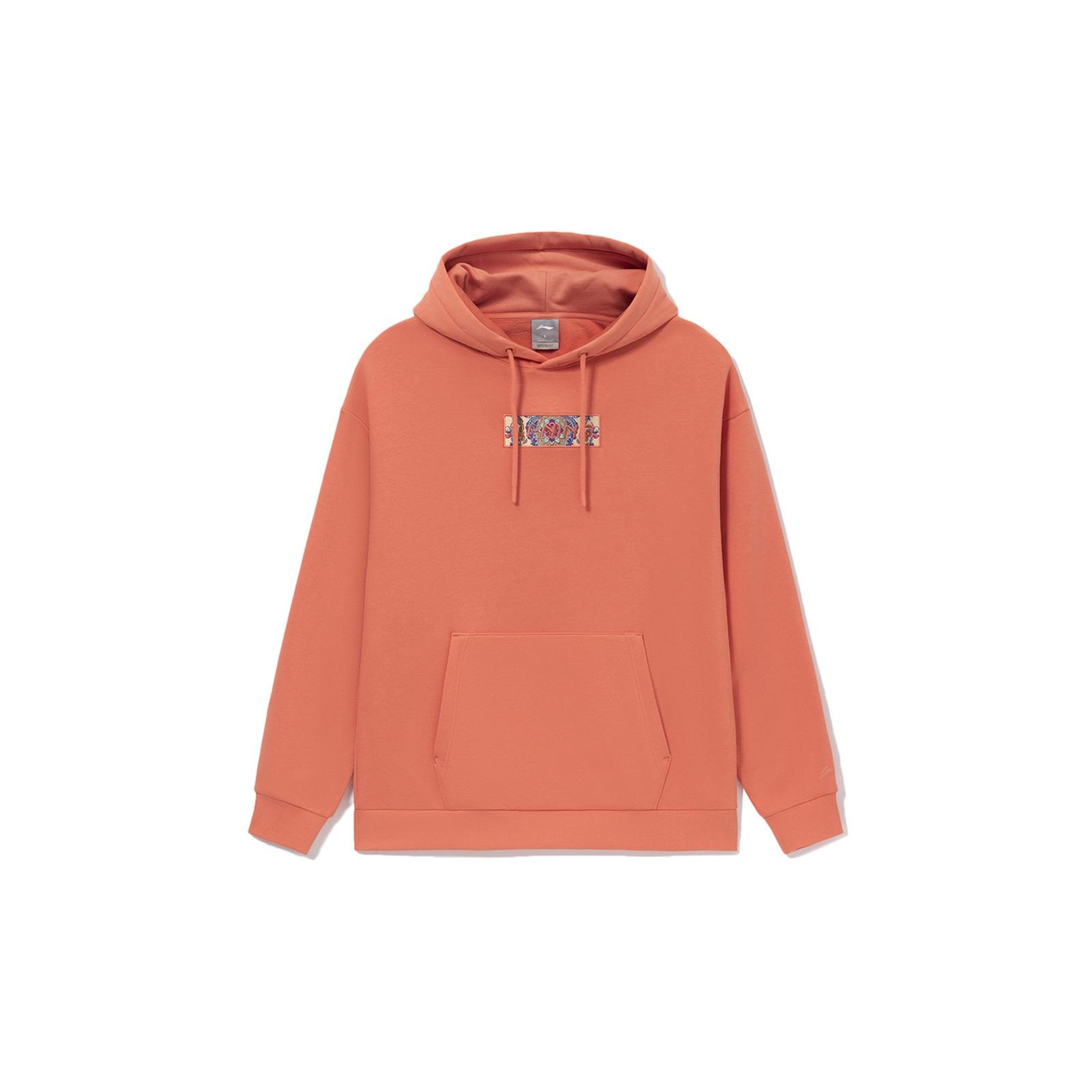 Li-Ning Embroidered Logo Hoodie Orange Men s AWDRD42-11 XL