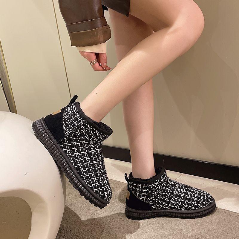 Cizme de zăpadă calde de iarnă noi Cizme de zăpadă pentru femei, din bumbac, anti-alunecare, căptușite, cu platformă îngroșată