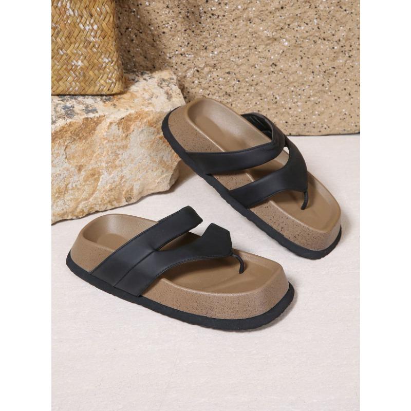 

Шлепанцы на толстой подошве для женской летней носки, новые нишевые, пляжные, крутые шлепанцы 35