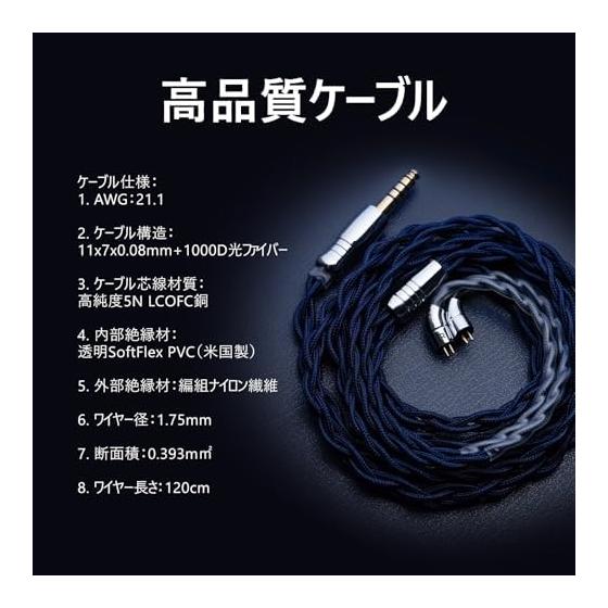HiFiGo Wired Earphones Monitor Earphones AFUL Cantor iem 5BA Dual Way Acoustic Maze System 5 Way Frequency Crossover 5N LC-OFC Copper Recable