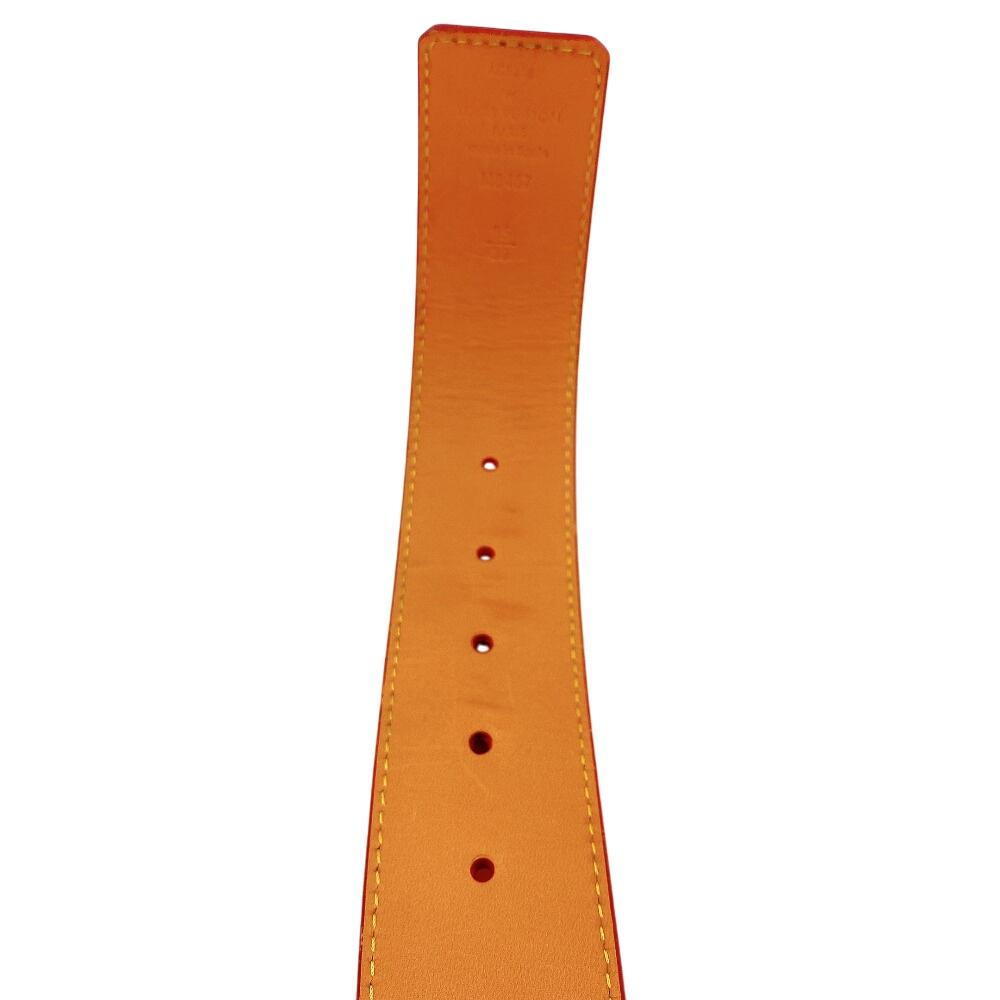 Louis Vuitton M8457 LV Initial Reversible 95/38 40mm Monogram Leather Saintur Belt Red Leather Mens Used