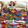 1PC Mr. Men Little Miss Custom Name Patterned Flannel Blanket Suitable For All Seasons for Home Decor Warmth and Comfort Gifts Holiday Present