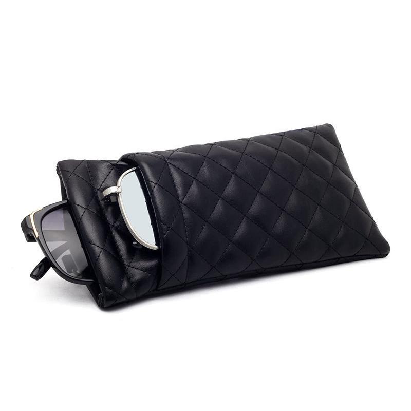 Waterproof Sunglasses Bag Portable Dustproof Double-Layer Eyeglasses Pouch Pu Leather Coin Purse Storage Pouch Women
