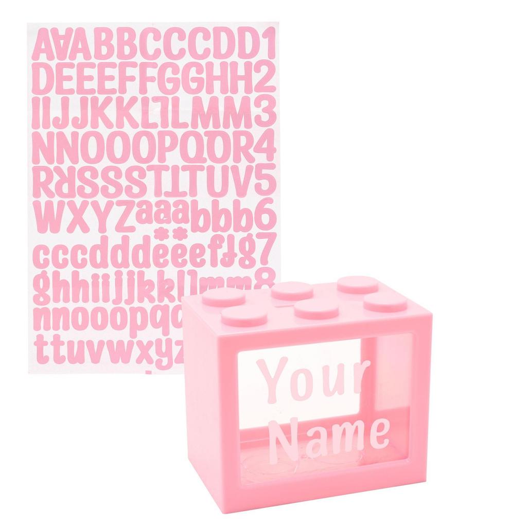 Celebrations Bank Blox Personalisable Alphabet Money Pot Set