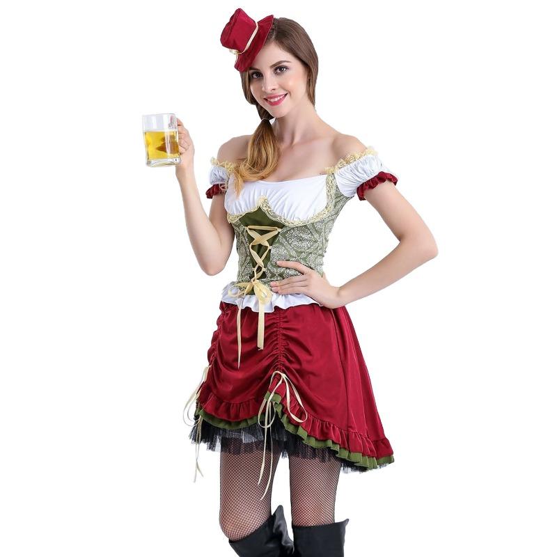 Oktoberfest Costume Adult Beer Girl Work Costume Bavarian Traditional Ethnic D Stage Costume