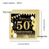 Black Gold Milestone Birthday Party Supplies: Plates, Cups, Napkins, Tablecloth for 40-90 Years
