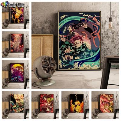 Cacciatore di demoni con pittura diamante 5D fai da te: Kimetsu no Yaiba Punto croce pieno di diamanti ricamo mosaico