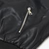 LAP Tape Sleeve Color Block Leather Blouson Jumper Ar1lz220