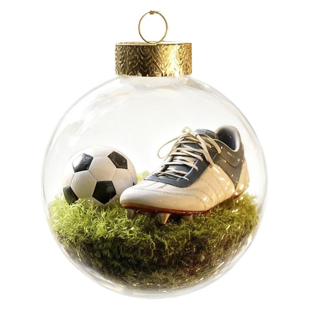 8cm Crystle Ball Pendant Plastic Transparent Christmas Ball Pendant Hanging Lightweight Sports Festival Ornament