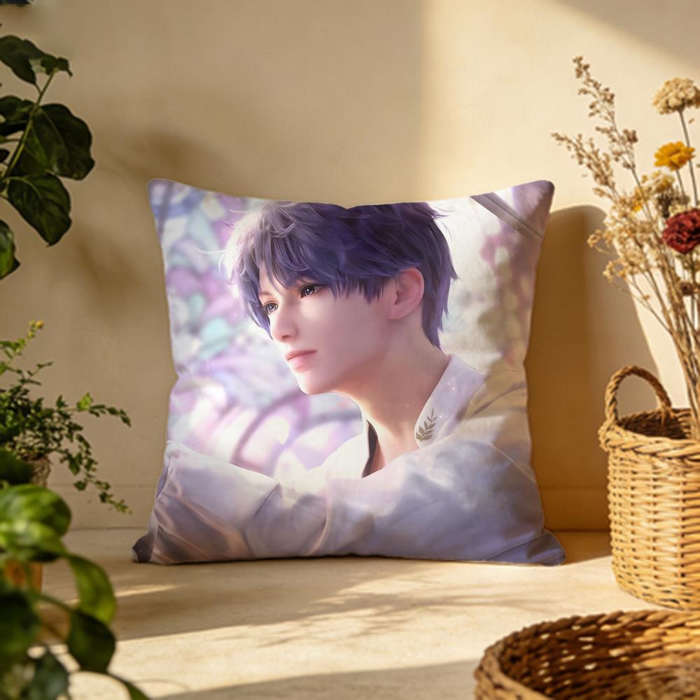Trendy Llove and deepspaceed Cushion Cover Versatile DoubleSided Pillow Case Fit for Sofa Bed Car  Daily Decor