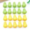 20 Colorful 3D Acrylic Fruit Pear Bead Pendants for DIY Jewelry