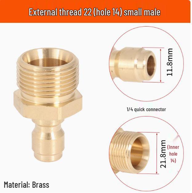 2-Point Brass Quick Connect High-Pressure Water Gun Hose for Car Washing and Cleaning 380.