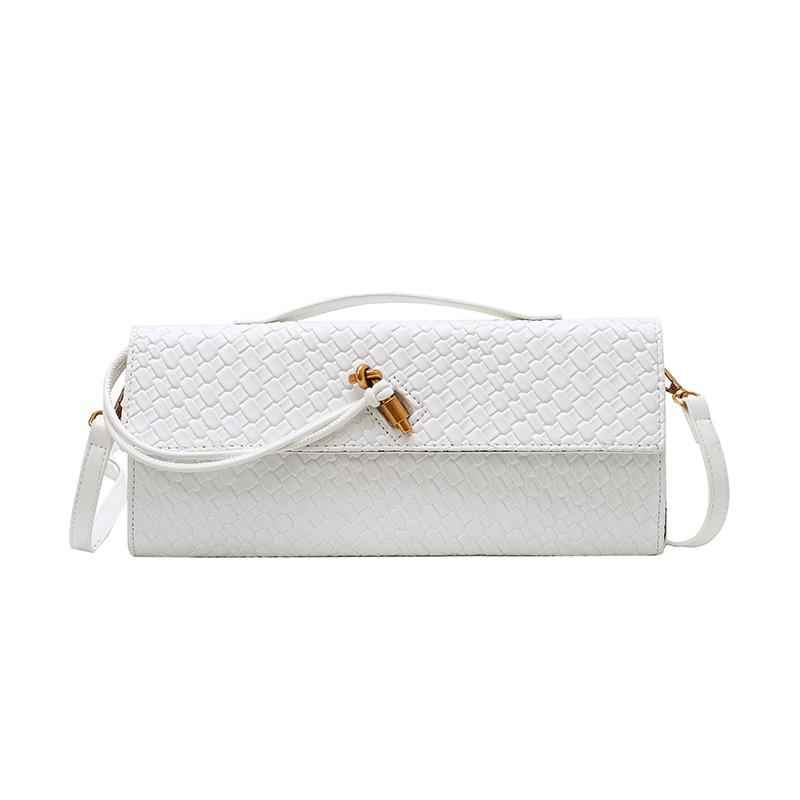 Trendy bag women s 2 new woven shoulder soft leather dinner bag medieval baguette bag portable messenger bag белый
