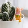 yangyizhi 2PCS Micro Landscape Ornaments, Mini Pig Figurines, Durable Resin Waterproof for Potted Plant Landscaping