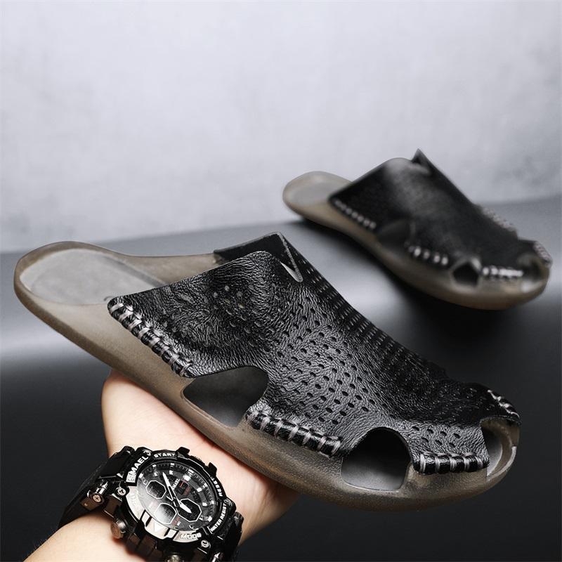 Men's Summer Comfort Shoes New Fashion Flip Flops Classic Hollow Out Slippers Casual Indoor Beach Footwear Zapatos Hombre