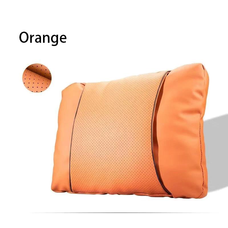 1/2PCS New Car Seats with Nappa Leather Headrests, Breathable Waist Cushions, Neck Pillows, and General Motors Neck Pillows