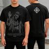 Sommer Neues Herren-T-Shirt mit Kreuzrittermuster, lässiges Oberteil, Baumwolle, Kurzarm, bequemer weicher Stoff