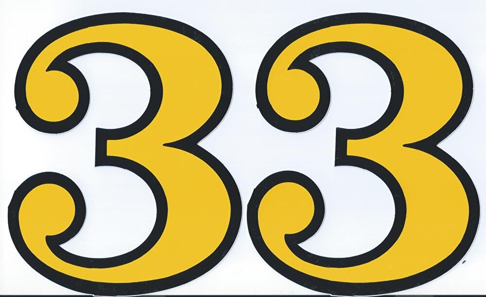 

(Shashan) XIAXIN Waterproof PVC Number Sticker Weatherproof Water Resistant Numbers 2 points