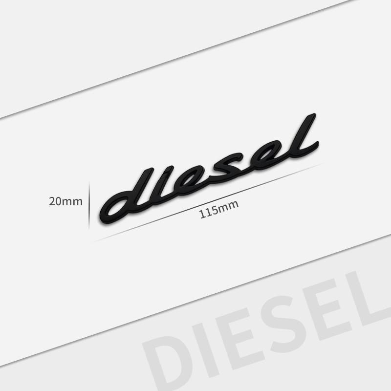 For Mercedes Diesel Letter Emblem Logo Land Rover Toyota Nissan Auto Metal Car Styling 3D Badge Decals Trunk Sticker Accessories