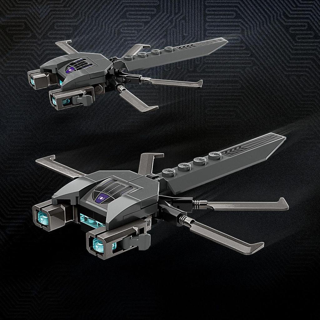 LEGO Super Heroes Marvel Black Battle on the Water 76214 Spielzeugblock, Geschenk, Superheld, amerikanischer Comic, Jungen, ab 8 Jahren, Panther