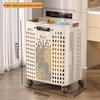 Extra Large Foldable Laundry Basket with Wheels - High Capacity, Movable & Durable