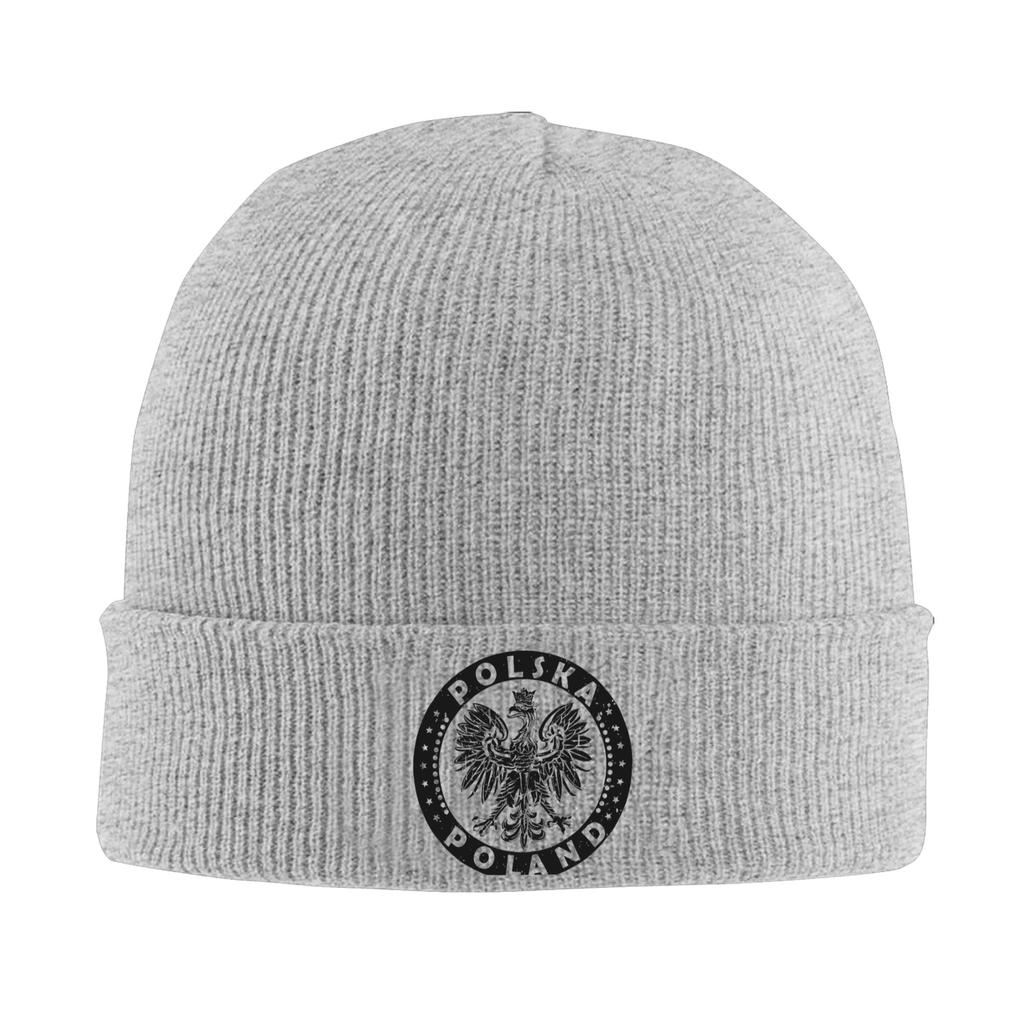 Polska Vintage Poland Polish Flag Knit Hat Beanie Autumn Winter Hat Warm Acrylic Casual Polish Eagle Cap for Unisex Women Gifts