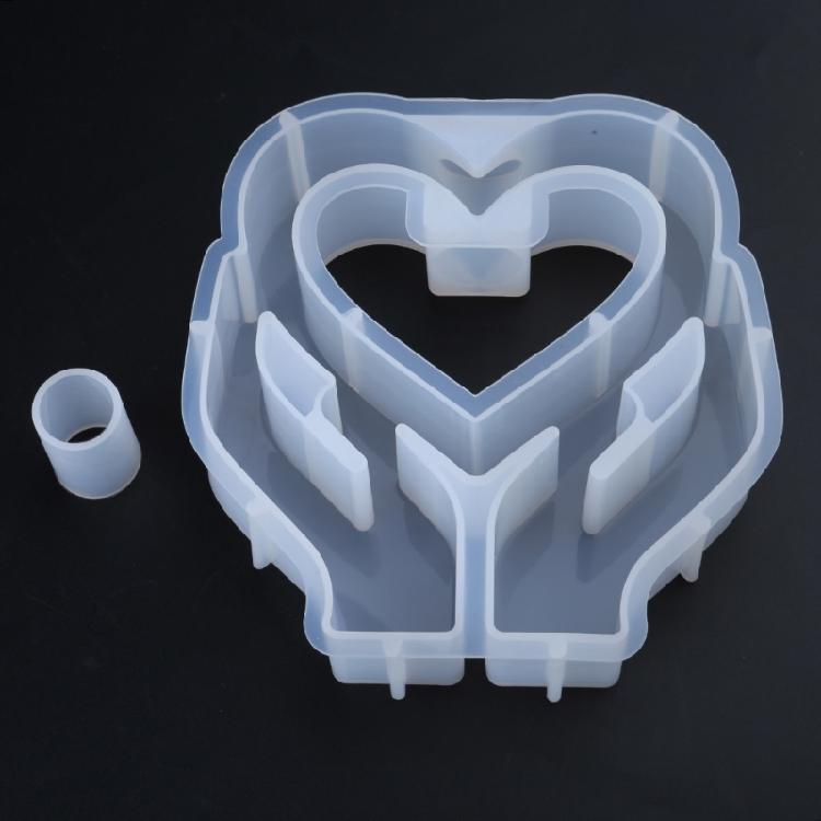 Silicone Resin Molds Charm Heart Small Vases Moulds Home Decors Craft Mold Making Small Vase Perfect for Plant Lovers