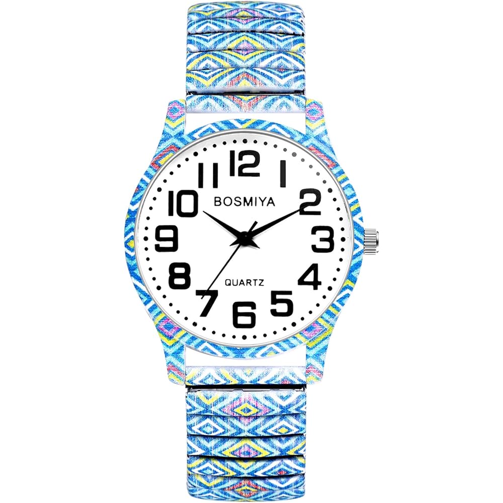 

Bohemia Elastic Belt Watch Gray with Arabic Numerals, Analog Quartz, Water Resistant Fashion Accessory