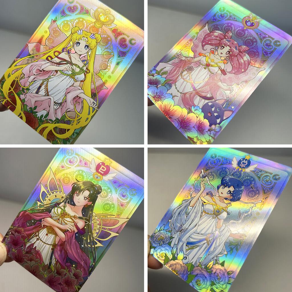 diy 10pcs/set Sailor Moon Tsukino Usagi Self Control Collect Signature Trading Flash Card Anime Cartoon Christmas Gift To10