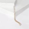 Elegant Women's Brooch with Long Thread Lapel Pin Stylish Wheat Ear Jewelry Flowing Fringe Sparkling Crystal Lapel Pins