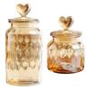 Airtight Food Jars with Lid Decorative Glass Jar Tea Canister Glass Canisters for Candy Snacks Coffee Beans Loose Tea Spice