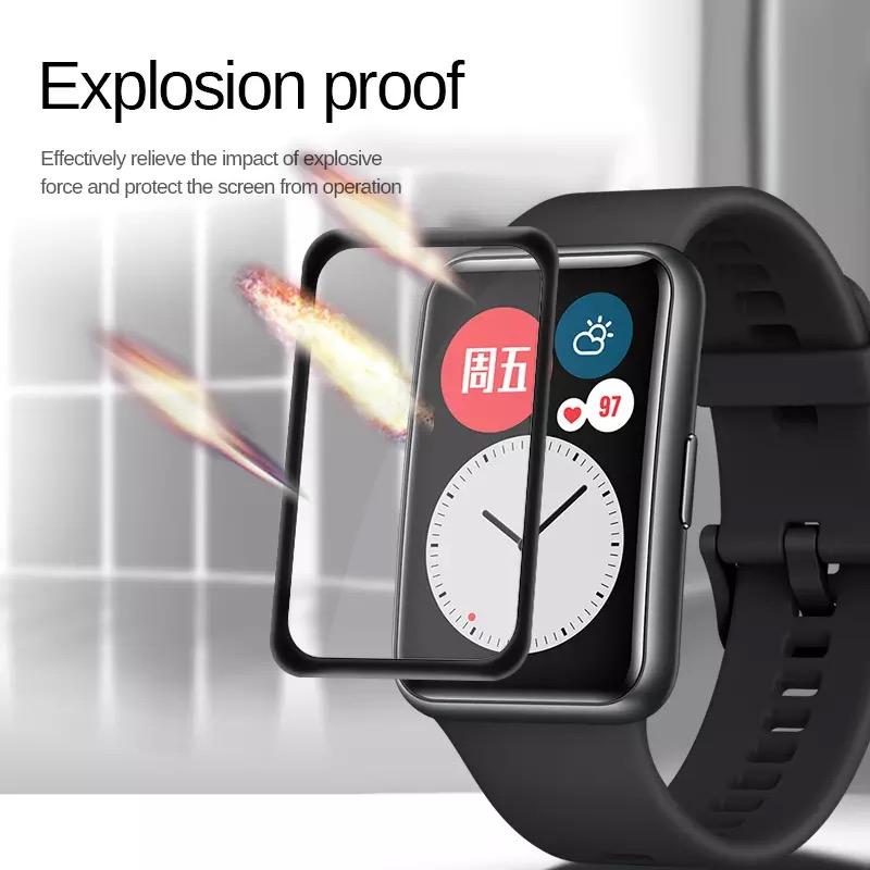Xiaomi Protective Soft Glass For Huawei Watch Fit 2 Smartwatch Full Screen Protectors Film For Huawei Bnad 6 7 Honor Band 6 Cover Strap