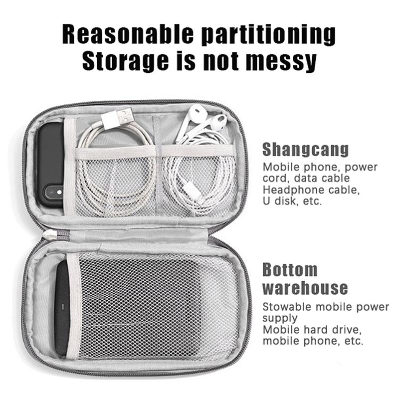1Pc Portable Cable Organizer Storage Bag For Power Bank Digital Cable Case Earphone Earphone Holder Case Headset Charging Box