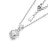 S925 Silver Love Necklace Women's Light Luxury High-end Sense Amazon Cross-border New Product Silver Jewelry Neck Chain Sterling Silver Heart Pendant
